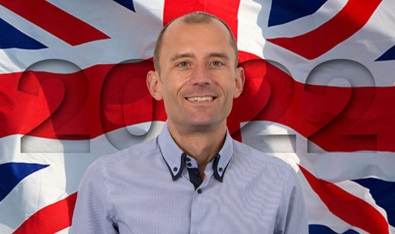 Neil shorten in front of union flag